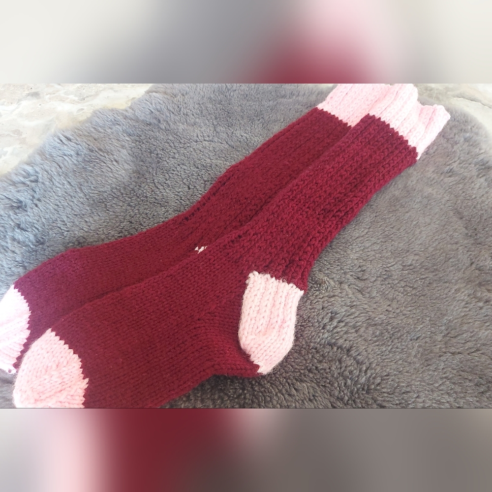 Homemade wool socks